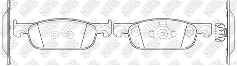 Колодки тормозные дисковые передние LADA X-Ray, RENAULT Clio, Sandero NiBK PN0773