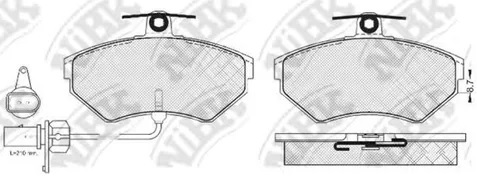 Колодки тормозные дисковые передние VW PASSAT, AUDI A4 NiBK PN0023W