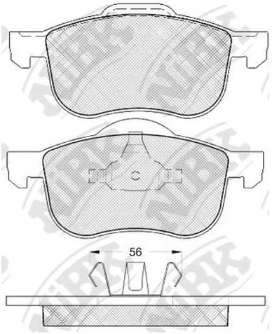 Колодки тормозные дисковые передние VOLVO S60, S80, V70, XC90 NiBK PN0137