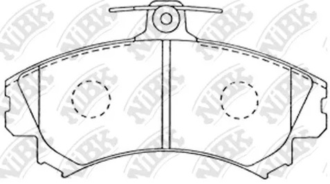 Колодки тормозные дисковые передние VOLVO S40, MITSUBISHI CARISMA NiBK PN3090