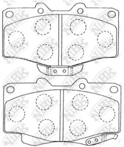 Колодки тормозные дисковые передние TOYOTA LAND CRUISER, PRADO NiBK PN1219