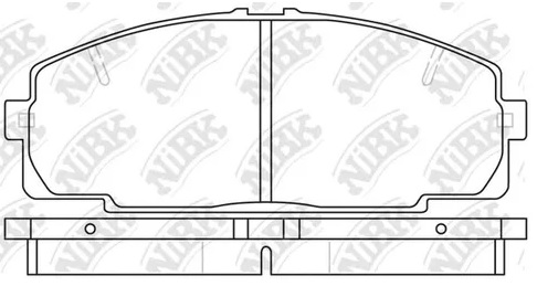 Колодки тормозные дисковые передние TOYOTA HI ACE NiBK PN1237