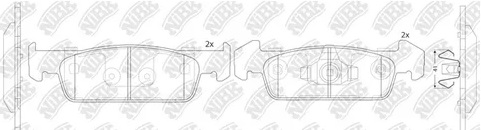 Колодки тормозные дисковые передние RENAULT LOGAN NiBK PN43002