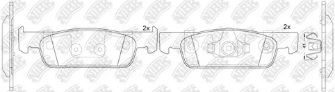 Колодки тормозные дисковые передние RENAULT LOGAN NiBK PN43001