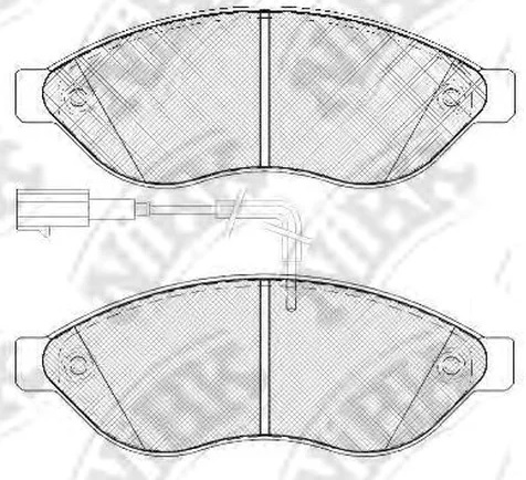 Колодки тормозные дисковые передние PEUGEOT BOXER NiBK PN0474W