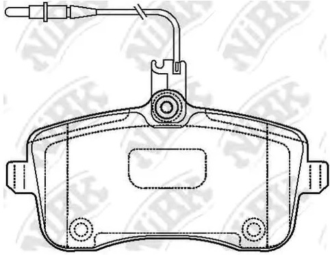 Колодки тормозные дисковые передние PEUGEOT 407 NiBK PN0469W