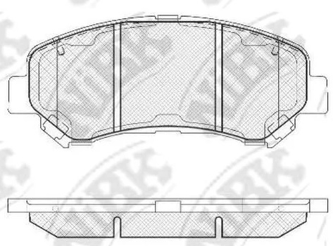 Колодки тормозные дисковые передние NISSAN QASHQAI, X-TRAIL NiBK PN2801