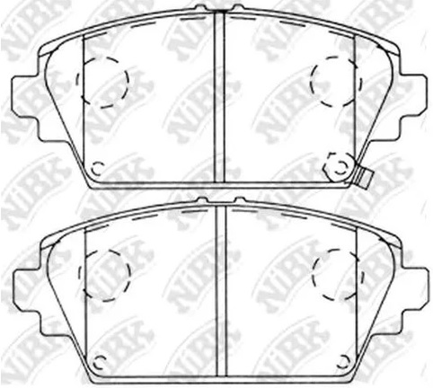 Колодки тормозные дисковые передние NISSAN PRIMERA, ALMERA NiBK PN8106