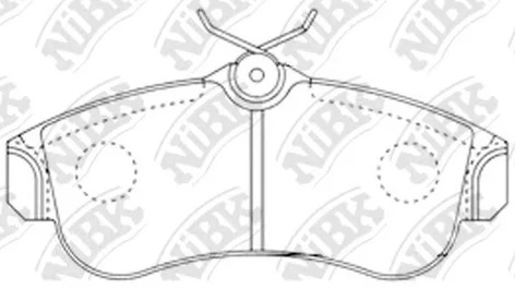 Колодки тормозные дисковые передние NISSAN ALMERA, PRIMERA NiBK PN2180