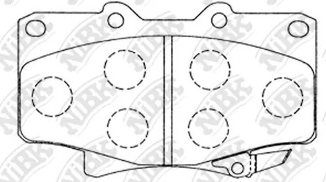 Колодки тормозные дисковые передние MITSUBISHI OUTLANDER NiBK PN1242