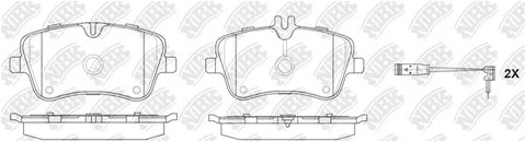 Колодки тормозные дисковые передние MERCEDES C-CLASS NiBK PN0199W