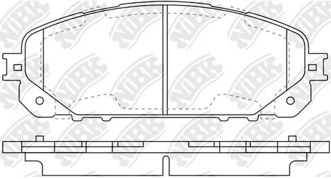 Колодки тормозные дисковые передние JEEP CHEROKEE NiBK PN0848