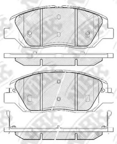 Колодки тормозные дисковые передние HYUNDAI SANTA FE NiBK PN0446