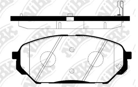 Колодки тормозные дисковые передние HYUNDAI IX55 NiBK PN0456