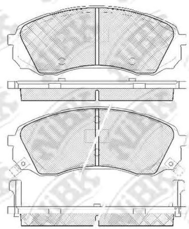 Колодки тормозные дисковые передние HYUNDAI H1 NiBK PN0458