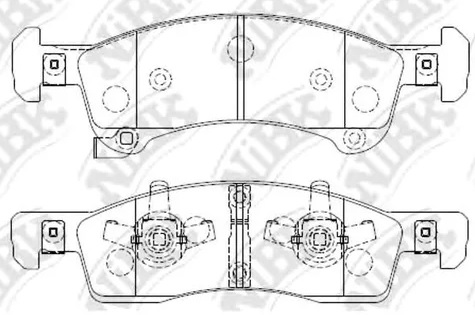 Колодки тормозные дисковые передние HUMMER H2 NiBK PN0416