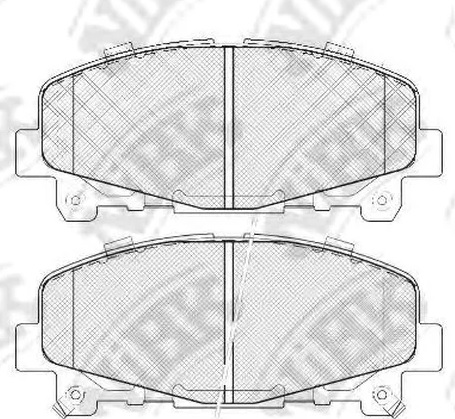 Колодки тормозные дисковые передние HONDA ACCORD NiBK PN8865