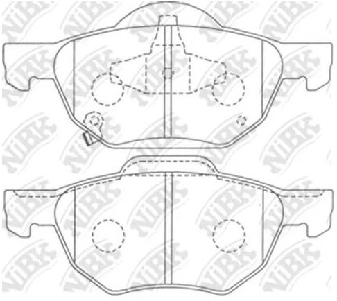 Колодки тормозные дисковые передние HONDA ACCORD NiBK PN8125