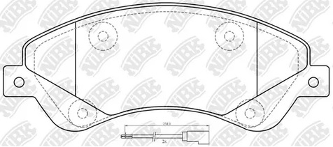 Колодки тормозные дисковые передние FORD TRANSIT NiBK PN0505W