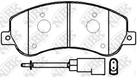 Колодки тормозные дисковые передние FORD TRANSIT NiBK PN0444W