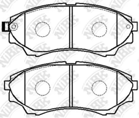 Колодки тормозные дисковые передние FORD RANGER NiBK PN5800