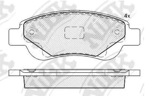 Колодки тормозные дисковые передние CITROEN C1 NiBK PN1841