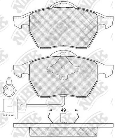 Колодки тормозные дисковые передние AUDI A3, TT NiBK PN0300W