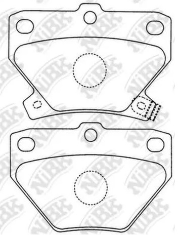 Колодки тормозные дисковые задние TOYOTA YARIS, COROLLA VERSO, CELICA NiBK PN1454