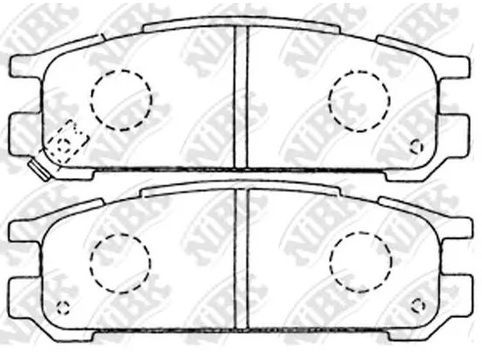 Колодки тормозные дисковые задние SUBARU IMPREZA, LEGACY NiBK PN7249