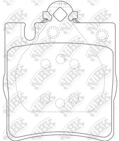 Колодки тормозные дисковые задние MERCEDES CLK NiBK PN0126