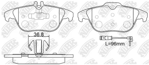 Колодки тормозные дисковые задние MERCEDES GLK-Klasse NiBK PN0460W