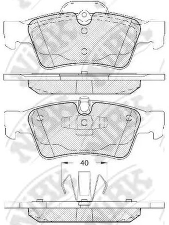 Колодки тормозные дисковые задние MERCEDES GL, ML NiBK PN0507