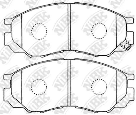 Колодки тормозные дисковые передние MITSUBISHI DELICA NiBK PN3369