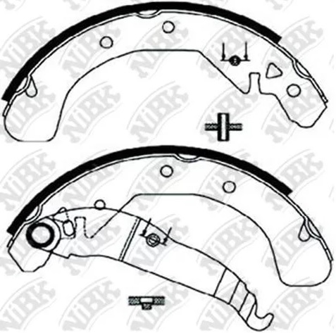 Колодки тормозные барабанные OPEL ASTRA NiBK FN0599