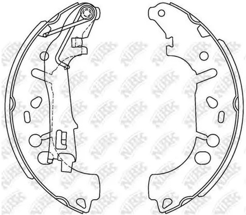 Колодки тормозные барабанные OPEL CORSA, FIAT GRANDE PUNTO NiBK FN0624