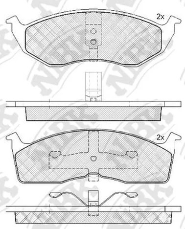 Колодки тормозные дисковые передние DODGE NEON, CHRYSLER NEON NiBK PN0110