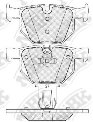 Колодки тормозные дисковые задние BMW X5 NiBK PN0093