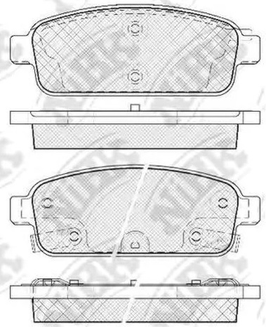 Колодки тормозные дисковые задние CHEVROLET CRUZE, ORLANDO NiBK PN0392