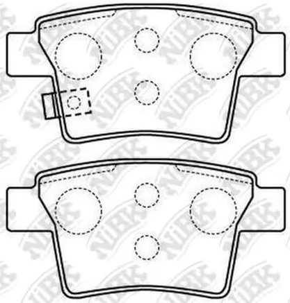 Колодки тормозные дисковые задние FORD MONDEO NiBK PN0501