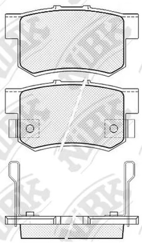 Колодки тормозные дисковые задние HONDA ACCORD, CIVIC, CR-V NiBK PN8397