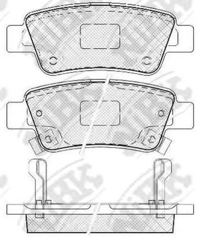 Колодки тормозные дисковые задние HONDA CR-V NiBK PN8809