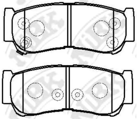 Колодки тормозные дисковые задние HYUNDAI SANTA FE, H1 NiBK PN0447