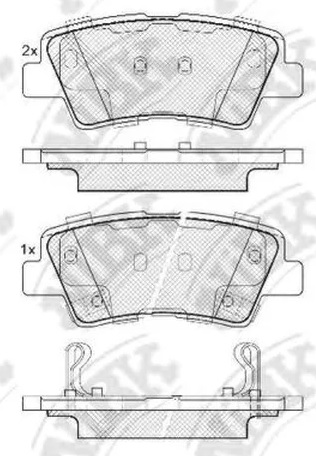 Колодки тормозные дисковые задние HYUNDAI SOLARIS, i40 NiBK PN0538