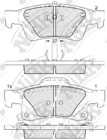 Колодки тормозные дисковые задние JEEP GRAND CHEROKEE NiBK PN0834