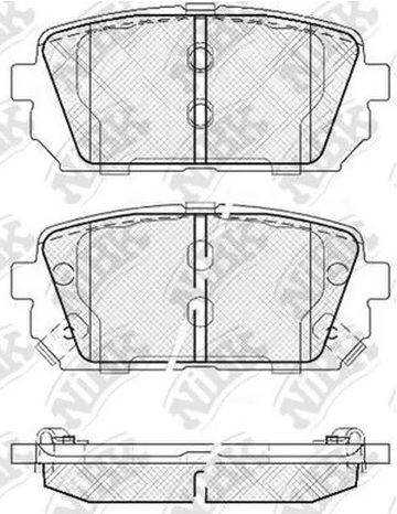 Колодки тормозные дисковые задние KIA CARENS NiBK PN0426