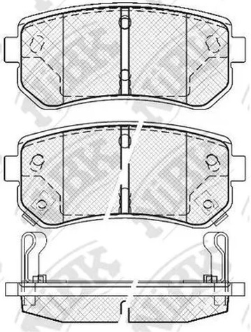 Колодки тормозные дисковые задние KIA Rio, HYUNDAI ACCENT NiBK PN0436