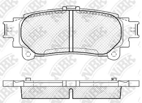 Колодки тормозные дисковые задние LEXUS RX NiBK PN1846