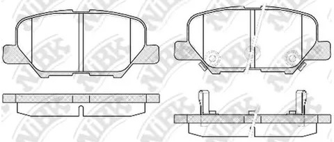Колодки тормозные дисковые задние MAZDA 6 NiBK PN25003