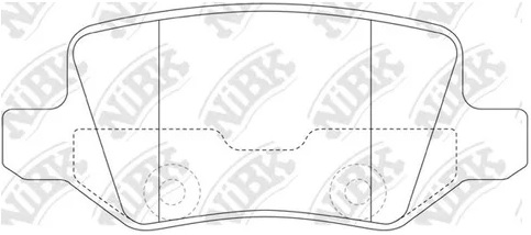 Колодки тормозные дисковые задние MERCEDES Vaneo NiBK PN0214