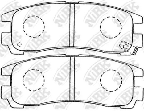 Колодки тормозные дисковые задние MITSUBISHI GALANT, COLT NiBK PN3174